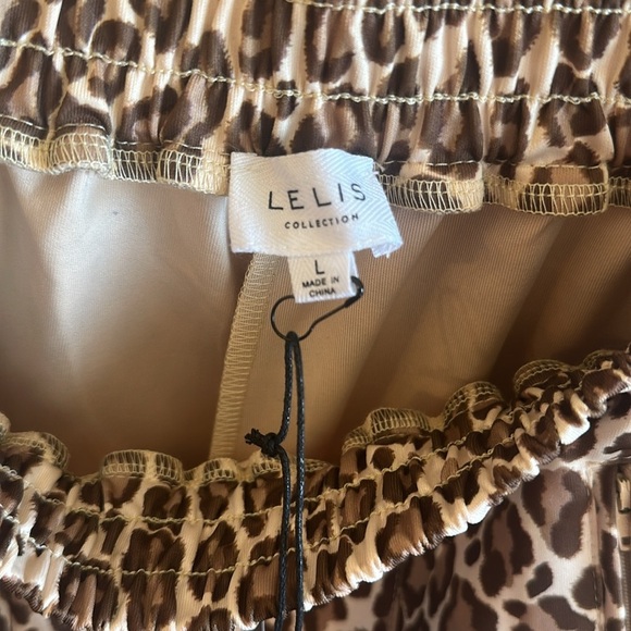 Lelis Collection Kellen Track Pant Leopard Print Pull On Womens Size Large - Picture 9 of 12